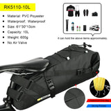 NNEOBA Waterproof 10L Bike Saddle Bag Foldable Rear Pannier Black