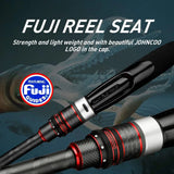 NNEOBA Inshore Squid Fishing Rod 2.59m Carbon Fast Action Rod Black