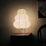 NNEOBA LED Rice Paper Desk Lamp Tricolor Dimming Bedside Light White