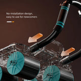 NNEOBA Six-Wheel Abdominal Exercise Roller Automatic Rebound Black