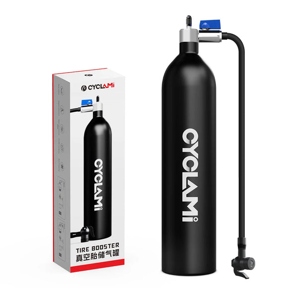 NNEOBA Aluminum Alloy 1.3L Tire Booster High-Pressure Air Tank with Valve Black