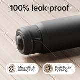 NNEOBA 950ml Magnetic Thermos Water Bottle Black
