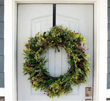 30cm Black Metal Wreath Hanger Rust-Resistant Door Hook