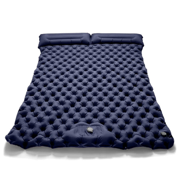 NNEOBA Double Sleeping Pad Inflatable Camping Navy Blue