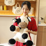 NNEOBA Kawaii Sitting Milk Cow Plush Toy