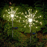 Solar Lights for Outdoor Garden 60/200/420LED Dandelion Lighting Stake Solar Firework Light for Christmas Halloween Lawn Decor
