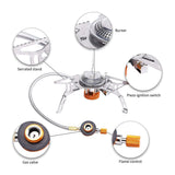 NNEOBA Portable Split Gas Stove 3000W Silver