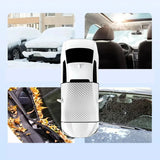 NNEOBA Magnetic Car Windshield Cover Winter Snow And Ice Guard Silver