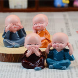NNEOBA 4Pcs Resin Gift Lovely Little Monk