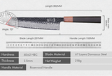 NNEOBA Professional Damascus Chef Knife Black