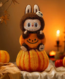 Happy Halloween Party Series Sitting Pumpkin Vinyl Plush Pendant – Cute Halloween Collectible Charm