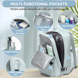 NNEOBA Vacuum Compression Laptop Backpack Blue