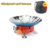 NNEOBA Windproof Mini Folding Camping Gas Stove Red