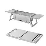 NNEOBA Stainless Steel Folding Charcoal Barbecue Stove BBQ Grill Rack Silver
