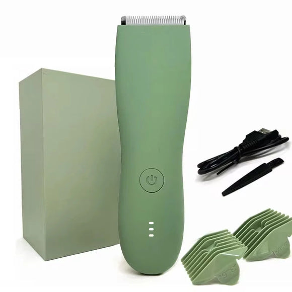 NNEOBA Waterproof Body Hair Trimmer for Men 90-Minute Runtime Green