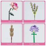NNEOBA 393 PCS Mini Bricks Flower Bouquet Building