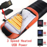 NNEOBA Heated Sleeping Bag – USB Powered Lightweight Waterproof Camping Gear