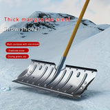Heavy-Duty Metal Snow Shovel with Wheels – Effort-Saving Snow Removal Tool