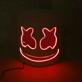 Led Light Up Mask and Gloves DJ Marshmello Head Helmet Light Up Cosplay Head Cover for Men Women Music Festival Purim props
