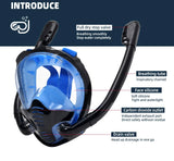 NNEOBA 180° Panoramic View Snorkeling Mask with Silicone Dry Top