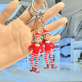 Christmas Long-Legged Doll Keychain Festive Ornament and Gift