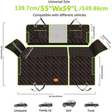 NNEOBA 6-in-1 Waterproof Dog Car Seat Cover for Back Seat Hammock Style Green