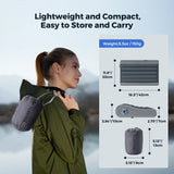 NNEOBA B-Shaped Inflatable Travel Pillow Dual Neck Support Gray