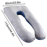 NNEOBA U-Shaped Pregnancy Pillow Pure Cotton Cushion Grey