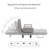 NNEOBA Simple Fabric Folding Sofa & Bed Dual Purpose