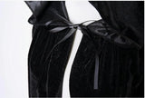 Velvet Hooded Grim Reaper Cloak – Black Long Unisex Cape