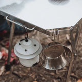 NNEOBA Outdoor Folding Stainless Steel Table Heat And Scratch Resistan