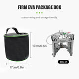 NNEOBA Adjustable Height Outdoor Gas Stove Foldable Windproof Burner Silver