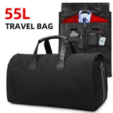 NNEOBA Convertible Garment Duffel Bag Travel Black