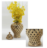 NNEOBA Elegant Handmade Ceramics Hollow Out Vase