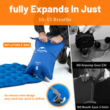 NNEOBA Inflatable Camping Mattress with Air Bag Blue