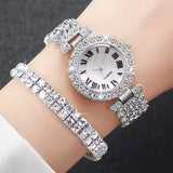 NNEOBA Roman Dial Women's Luxury Quartz Watch Set