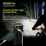 NNEOBA 4800 Lumen USB Bike Light Set Black