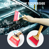 3-Piece Car Window Squeegee & Film Tint Scraper Set with Soft Rubber Blade