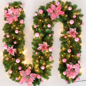 NNEOBA Radiant 2.7m LED Light Christmas Rattan Wreath