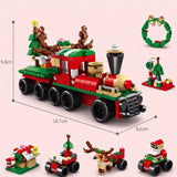 6-in-1 Christmas Building Blocks Train Set 200+ Pieces