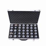 35-Slot Aluminum Watch Storage Case – Portable Watch & Jewelry Organizer Display Box