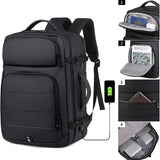 NNEOBA Expandable 17-Inch Laptop Backpack for Men 11 Pockets Black