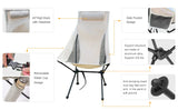 NNEOBA Portable Camping Chair - Lightweight Aluminum Alloy with Headrest