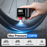 NNEOBA Mini Electric Air Pump Portable Digital Tire Inflator 120PSI Black