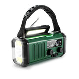 NNEOBA 10000mAh Solar Hand Crank Emergency Radio Green