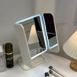 NNEOBA Trifold LED Makeup Mirror - Smart Complementary Beauty Lights
