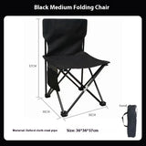 NNEOBA Foldable Camping Chair with Side Pocket Black