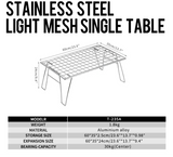 NNEOBA Heavy-Duty Camping BBQ Table Foldable Grill Silver