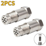 NNEOBA 2PCS O2 Sensor Spacer Adapter–M18x1.5 Catalyst CEL Fix Silver