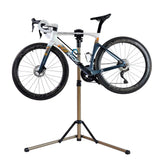 NNEOBA Adjustable Aluminum Bike Repair Stand with Foldable Storage Gold